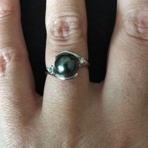 Maui Divers Jewelry Black Pearl Ring